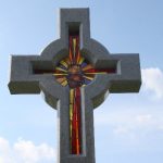 Stone Cross with a Stained Glass inset