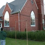 After After installing custom protective stained glass window coverings